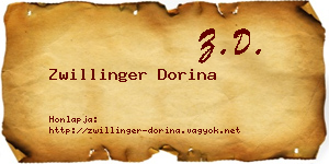 Zwillinger Dorina névjegykártya